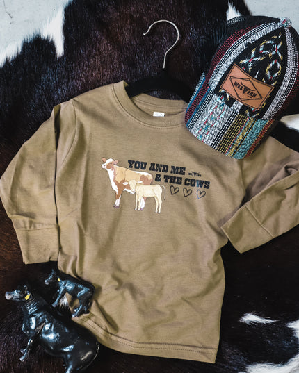 Cow Valentine Longsleeve T - Brown