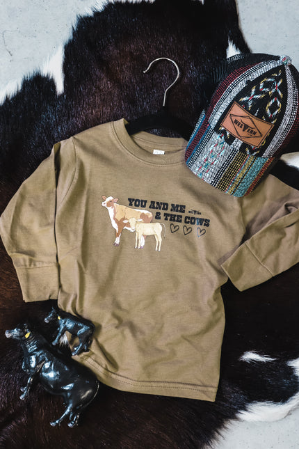 Cow Valentine Longsleeve T - Brown