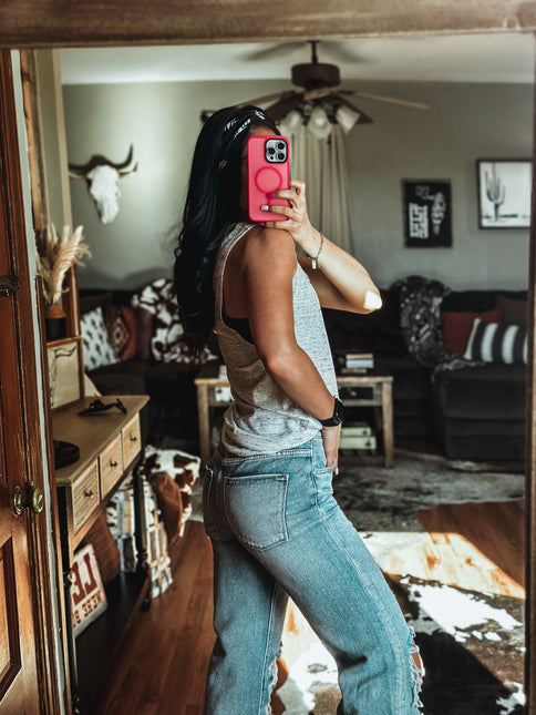 Brand Athleisure Tank - Oatmeal