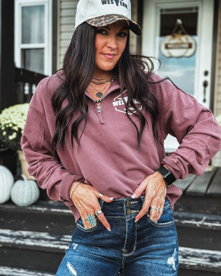 Brand Sammy Pullover 1/4 Zip - Eggplant