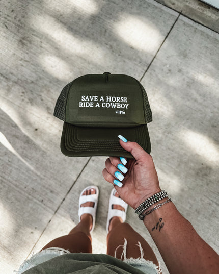 Save a Horse Trucker Hat - Olive