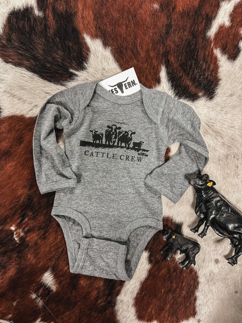Cattle Crew Longsleeve Onesie - Grey