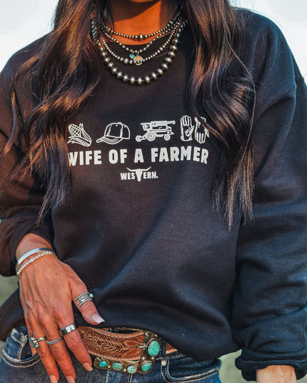 Wife of a Farmer Crew - Black