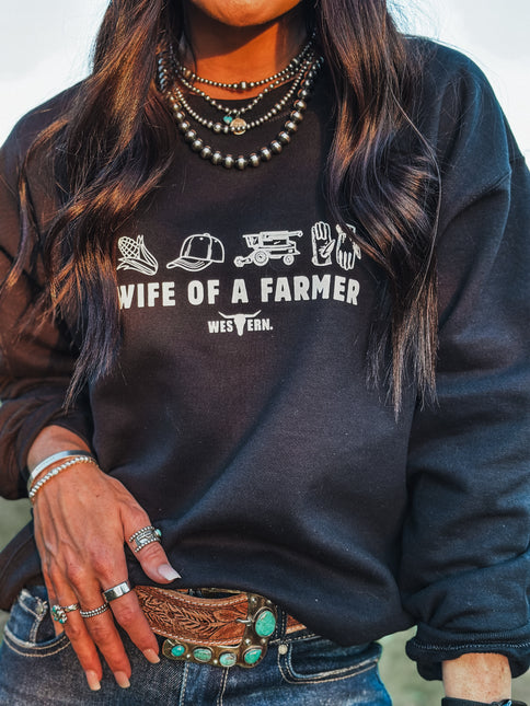 Wife of a Farmer Crew - Black