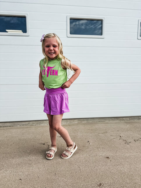 Brand Hot Pink Logo Kids Tank