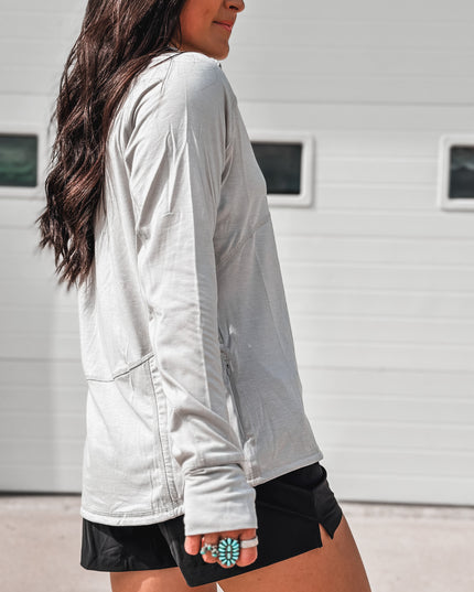 Brand Ladies Golfer 1/4 Zip - Grey