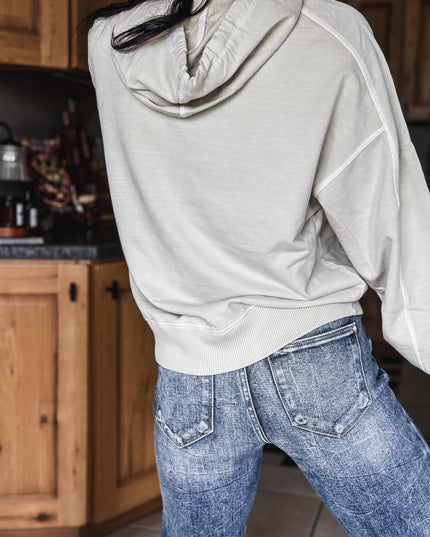 Brand Leopard Logo Deadwood Hoodie - Cream