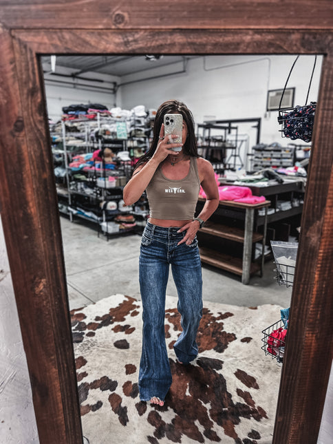 Brand Arizona Crop Tank - Taupe