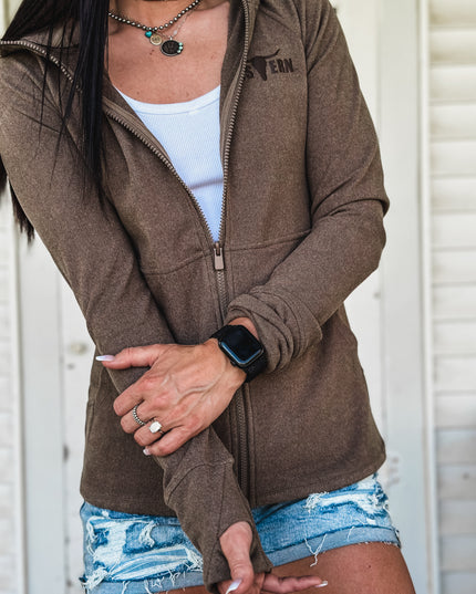 Brand Coastin' Full Zip Jacket - Mocha