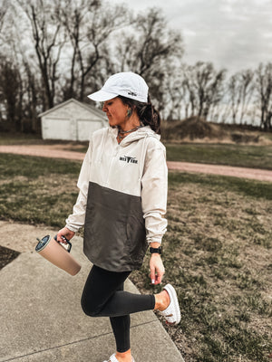 Brand Scuba 1/4 Zip Windbreaker  - Smoke/Coal