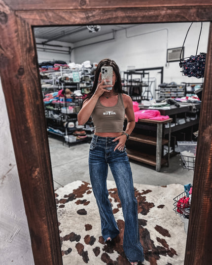 Brand Arizona Crop Tank - Taupe