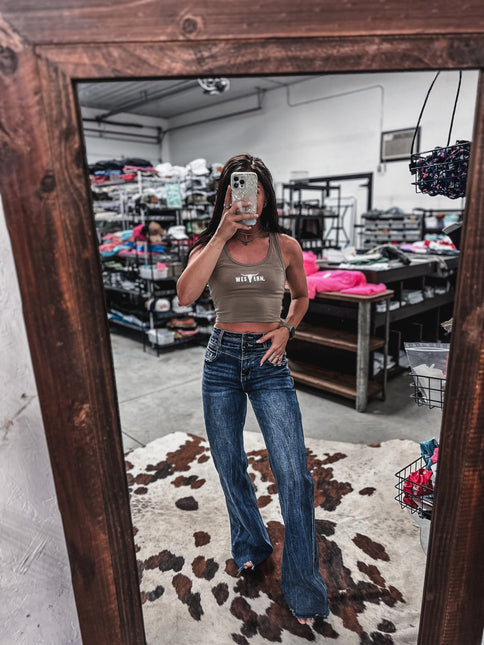 Brand Arizona Crop Tank - Taupe