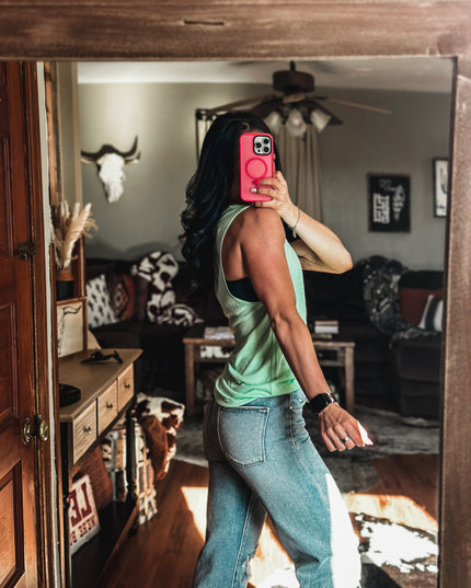 Brand Athleisure Tank - Mint