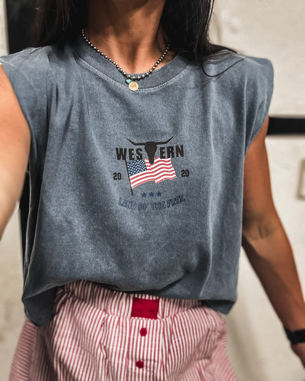 Vintage 4th of July - Cap Sleeve Tank