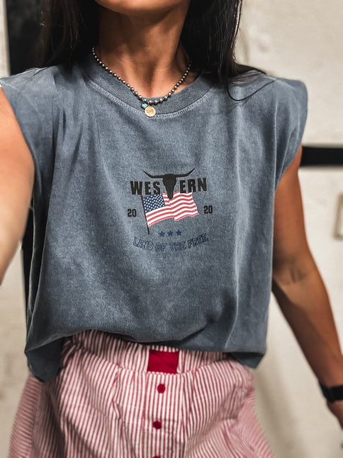 Vintage 4th of July - Cap Sleeve Tank