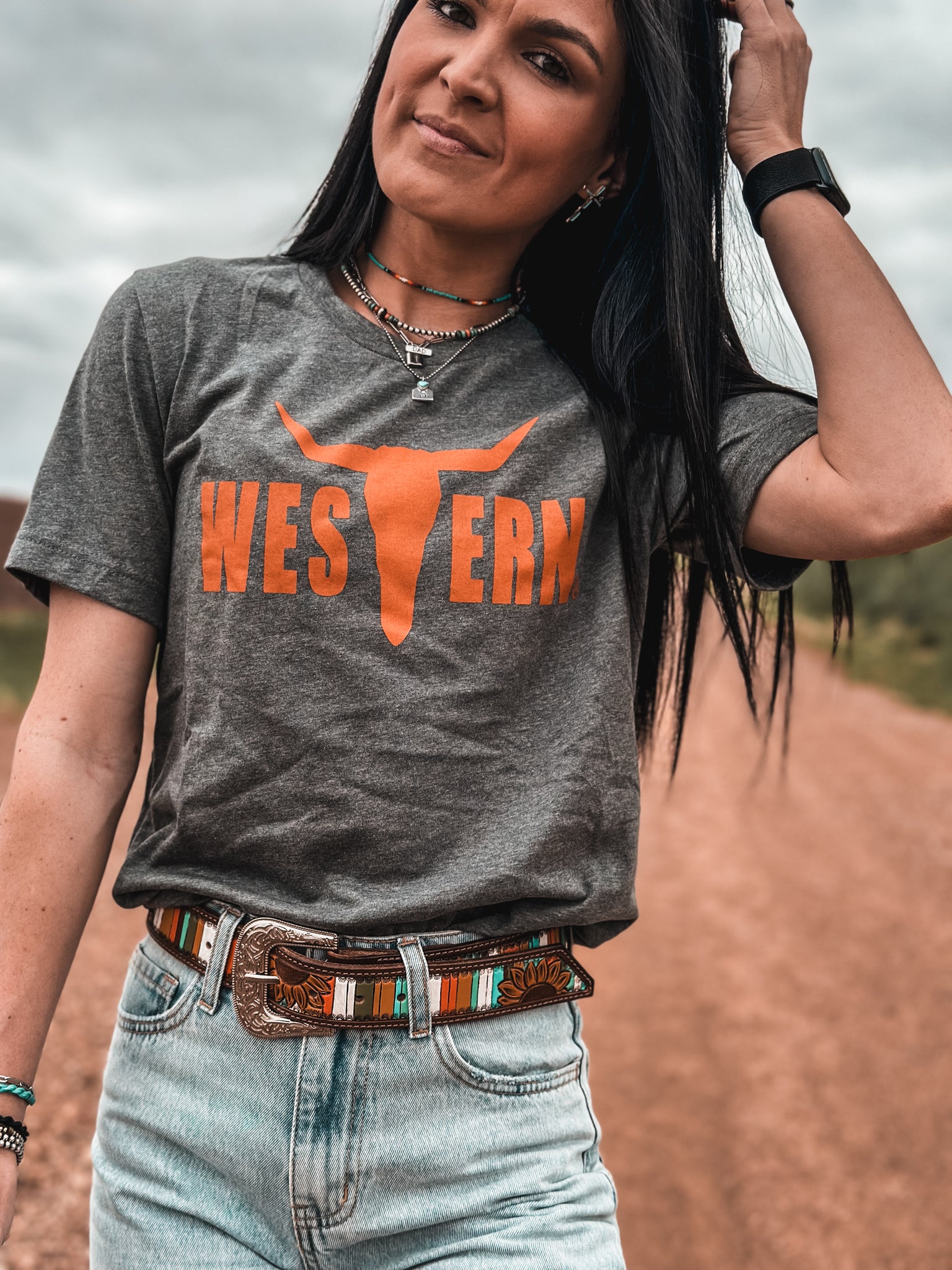 Brand T Grey/Orange Logo