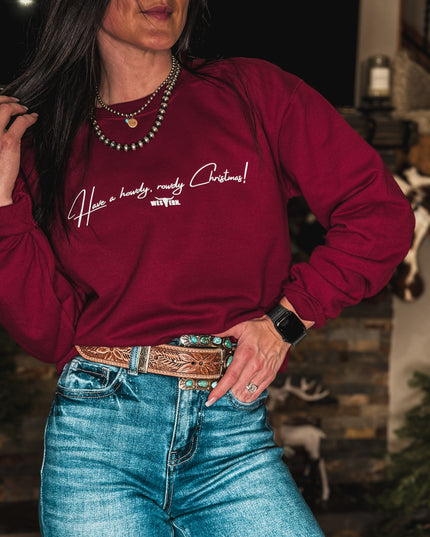 Howdy, Rowdy Christmas Crew - Garnet