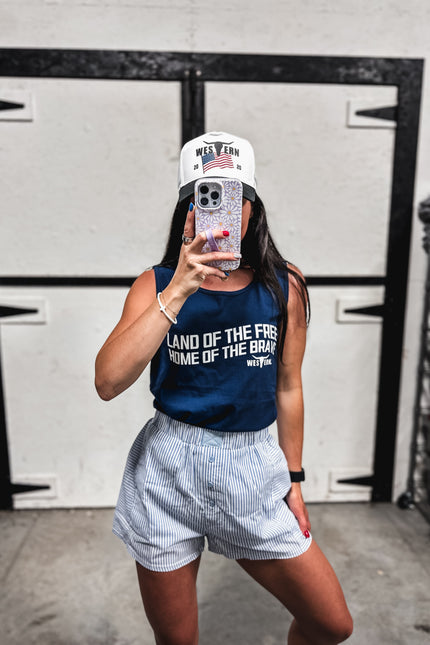 Land of the Free Tank - Navy