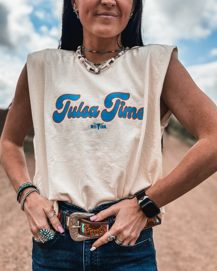 Tulsa Time Cap Sleeve Tank - Cream