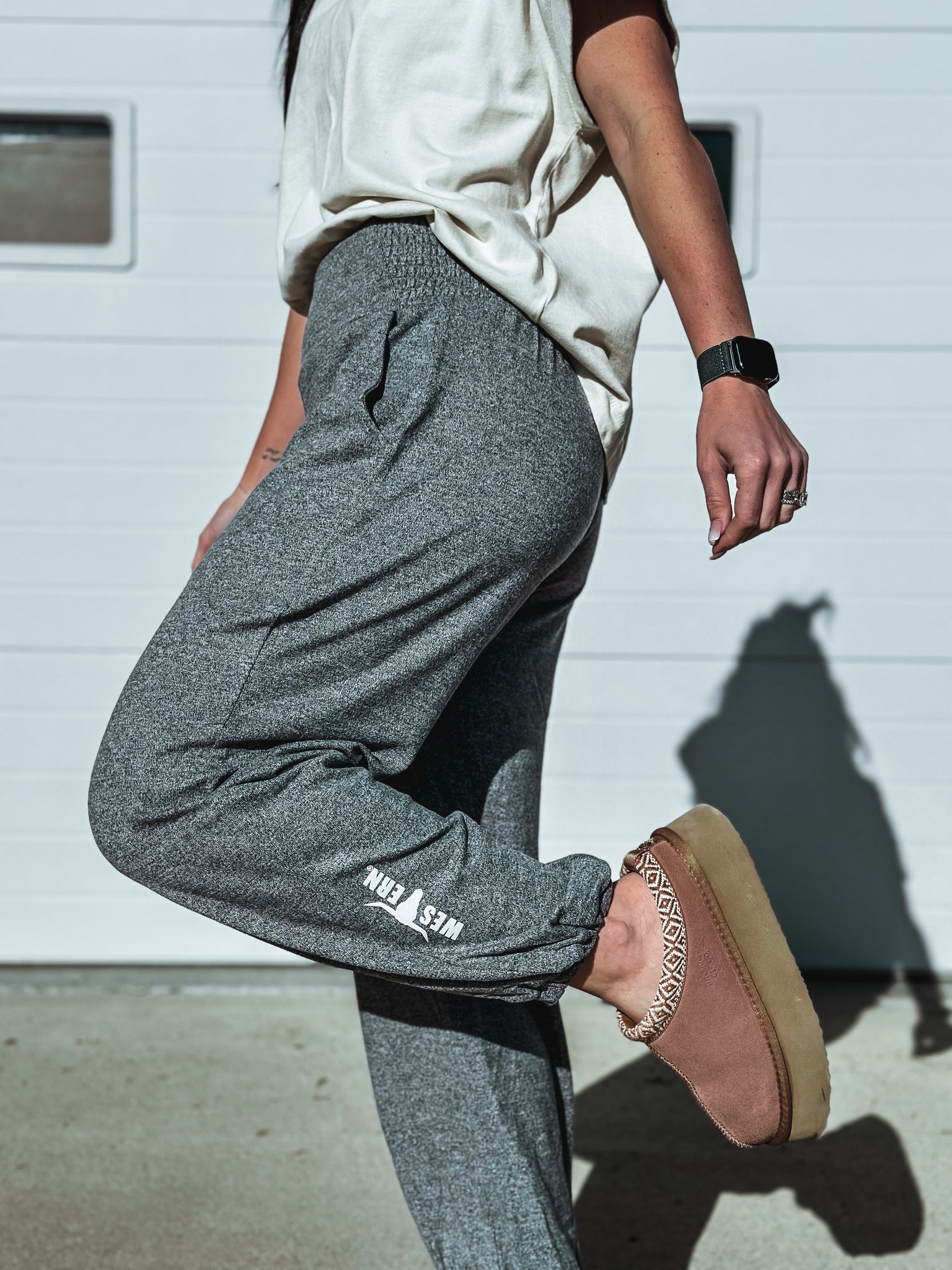 *DOORBUSTER* Lounger Barrel Joggers -Toned Grey