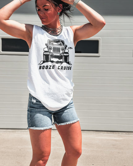 Booze Cruise Tank - White