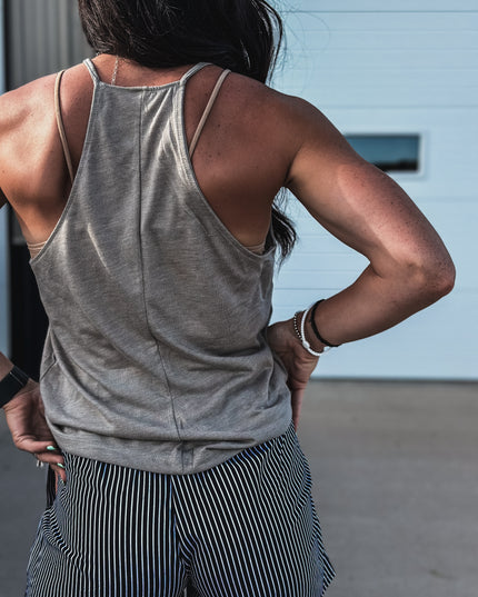 Brand Camo Logo High Neck Tank
