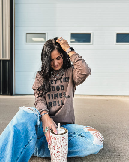 Let the Good Times Roll Longsleeve - Brown