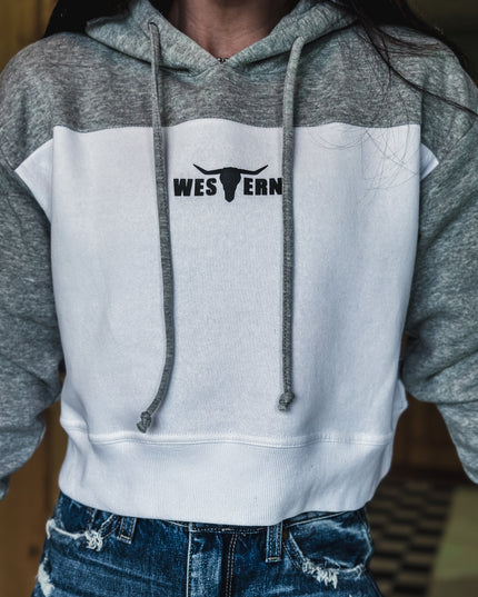 Cropped Fleece Brand Logo Hoodie