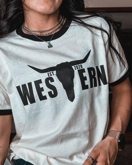 Brand Logo Vintage Ringer T