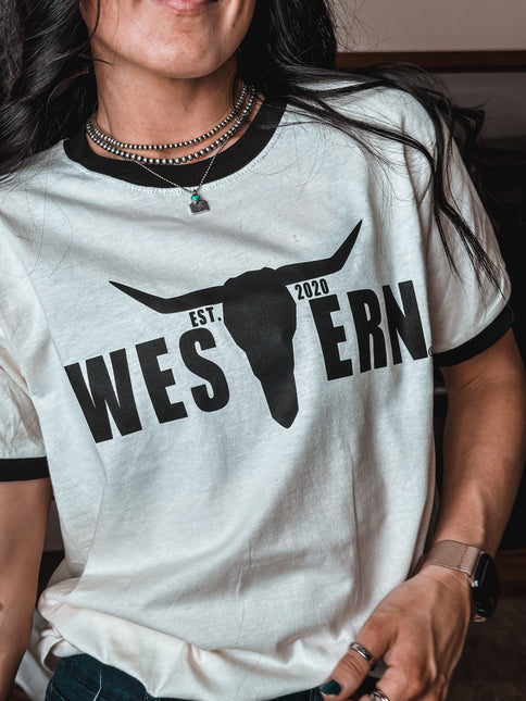 Brand Logo Vintage Ringer T