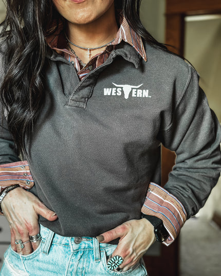 Brand Logo Collie Pullover -Railroad Charcoal