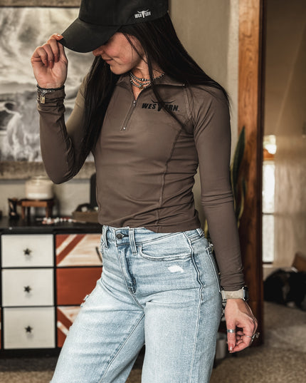 Brand Intensity 1/4 Zip - Mocha