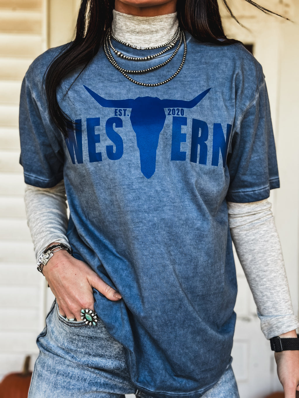 Brand Logo THE BLUES Boyfriend T