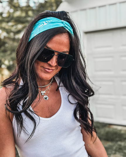 Brand Twist Headband - Turquoise