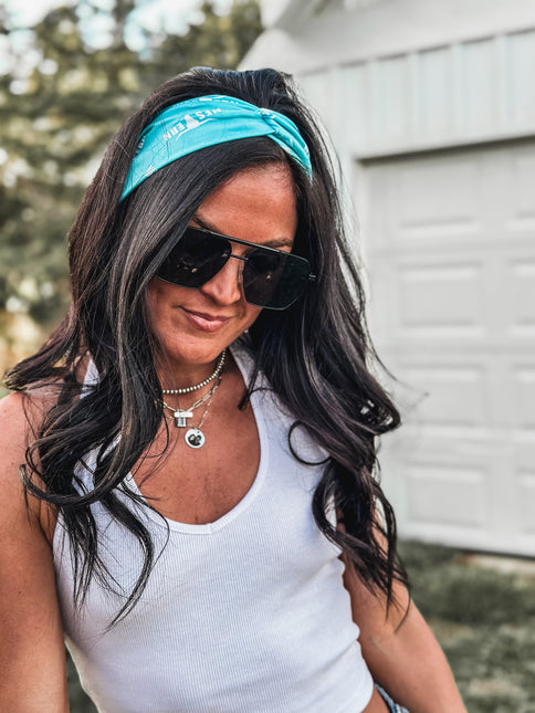 Brand Twist Headband - Turquoise
