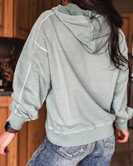 Brand Corn Field Logo Deadwood Hoodie - Ash Blue