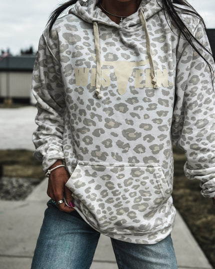 Brand Hoodie - Snowy Leopard