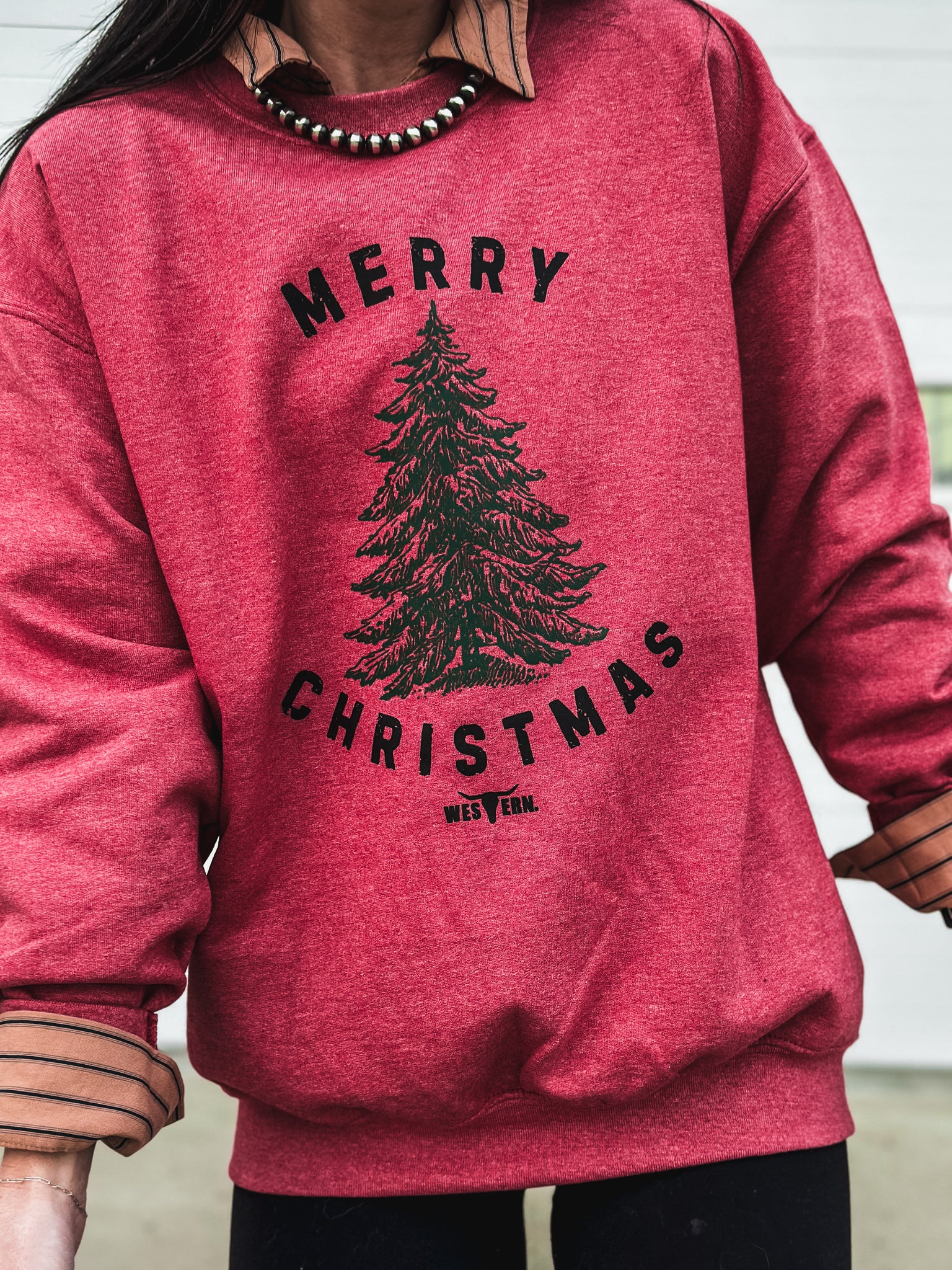 Merry Christmas Tree Crew - Heather Red