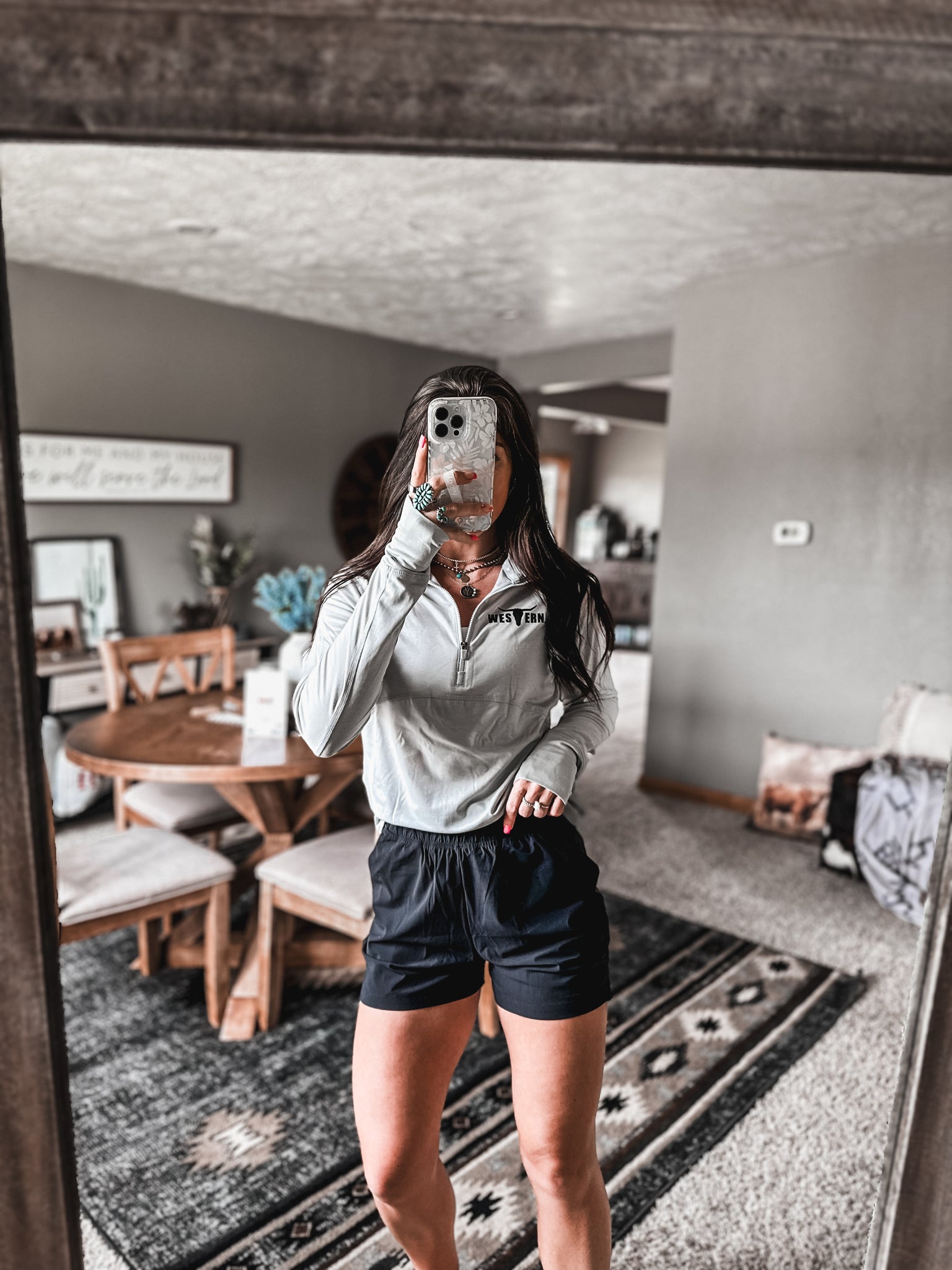 Brand Ladies Golfer 1/4 Zip - Grey