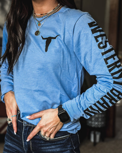 Brand Longsleeve - Sky Blue