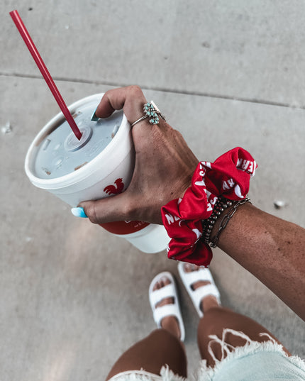Brand Scrunchie - Red