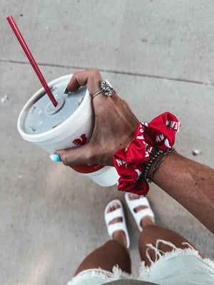 Brand Scrunchie - Red