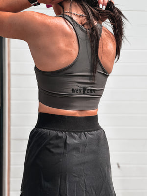 Brand Hi-Tek Crop Tank - Charcoal
