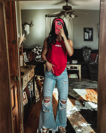 Brand Athleisure Tank - Red