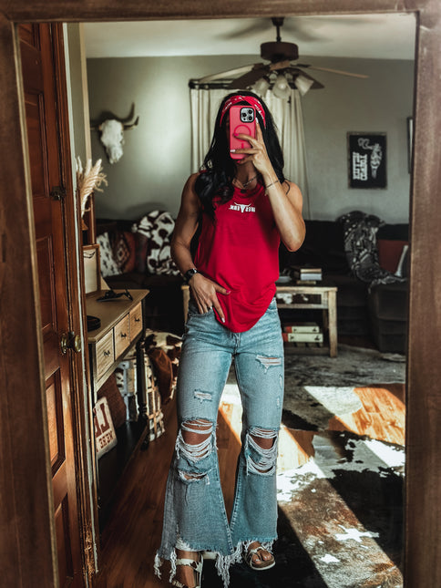 Brand Athleisure Tank - Red