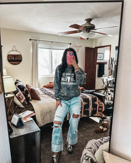 Brand Hoodie Vintage Green Camo - CLOSEOUT