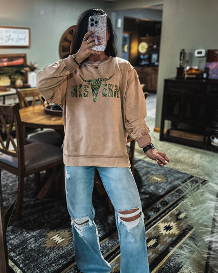 Camo Woods Logo Crew Sweater