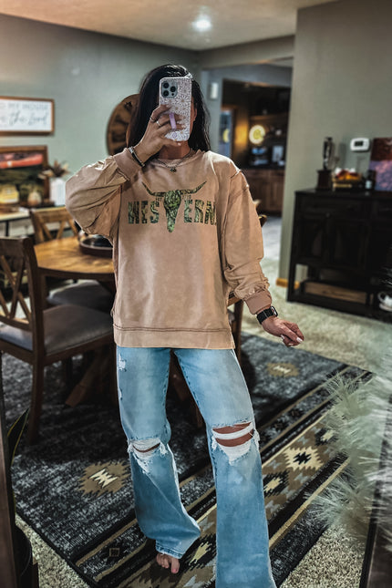 Camo Woods Logo Crew Sweater