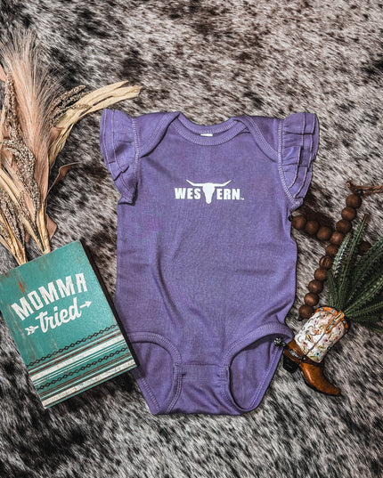 Brand Onesie - Lavender Flutter Sleeve