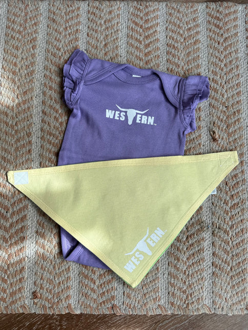 Brand Baby Bandana Bib - Green/Yellow